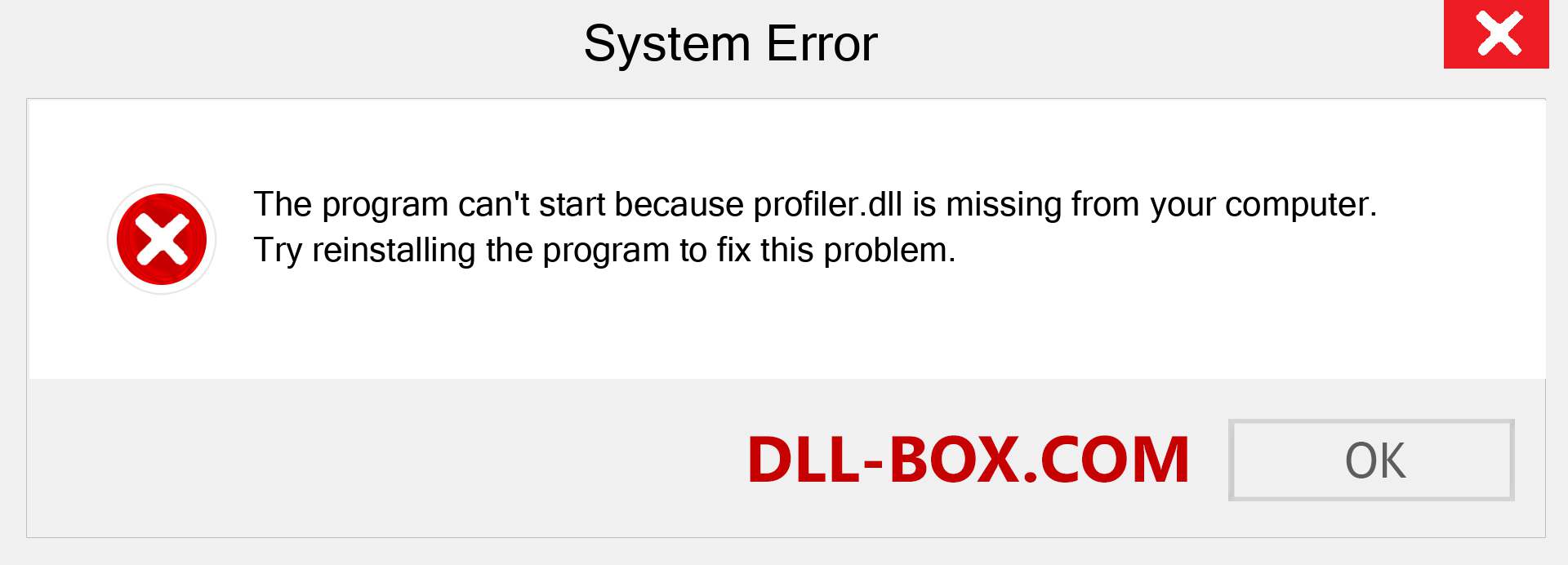  profiler.dll file is missing?. Download for Windows 7, 8, 10 - Fix  profiler dll Missing Error on Windows, photos, images