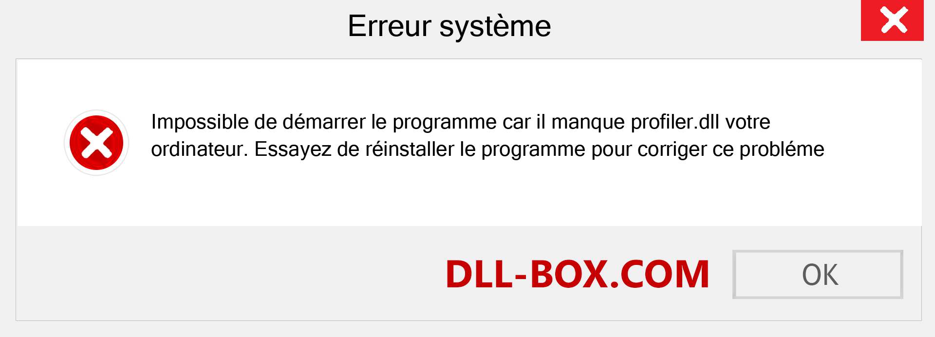 Le fichier profiler.dll est manquant ?. Télécharger pour Windows 7, 8, 10 - Correction de l'erreur manquante profiler dll sur Windows, photos, images